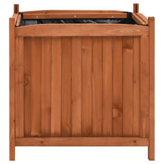 Raised Bed Set of 2 Brown Firwood with water-based paint Large