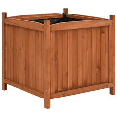 Raised Bed Set of 2 Brown Firwood with water-based paint Large