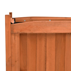 Set of 2 firwood raised garden planters, 19.7x19.7x19.7 inches, with moisture liner.