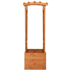 Firwood trellis planter with arch, measuring 19.3x15.4x51.2 inches.