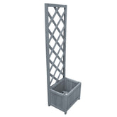 Trellis Planter Gray Solid firwood Medium Durable
