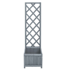 Trellis Planter Gray Solid firwood Medium Durable