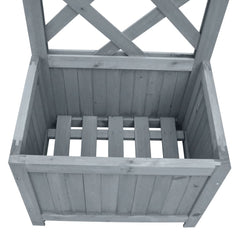 Trellis Planter Gray Solid firwood Medium Durable