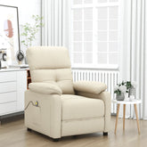 Massage Chair Cream Fabric, Wood, Metal Large