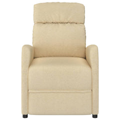 Massage Chair Cream Fabric (100% polyester), Plywood, Iron, Foam