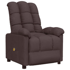 Massage Chair Dark Brown Fabric (100% polyester), plywood, iron