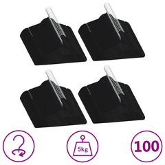 100-pack of black velvet anti-slip clothes hangers with rotatable hooks.