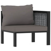 Corner Sofa Anthracite Poly Rattan Standard Modular Corner Sofa