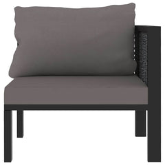 Corner Sofa Anthracite Poly Rattan Standard Modular Corner Sofa