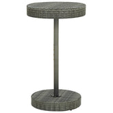 Garden Table Grey PE rattan, powder-coated steel Medium Durable