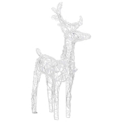 Reindeer And Sleigh Christmas Decoration Cool White