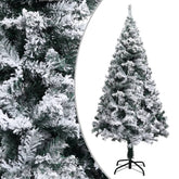 Artificial Christmas Tree Green with flocked snow PVC, Metal