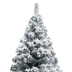 Artificial Christmas Tree Green with flocked snow PVC, Metal