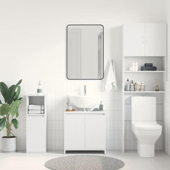 Bathroom Cabinet White Engineered wood Medium Bathroom Cabinet