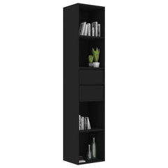 Book Cabinet Black Engineered wood Medium Book Cabinet