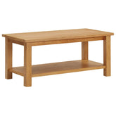 Coffee Table Natural Oak Solid Oak Wood with MDF Oak Veneer