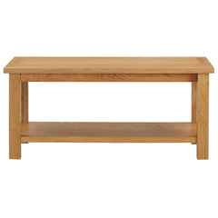 Coffee Table Natural Oak Solid Oak Wood with MDF Oak Veneer