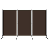 3-Panel Room Divider Brown 102.4x70.9 Fabric