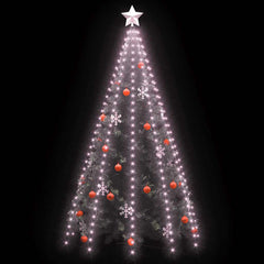 Net of 300 warm white LED Christmas tree lights for 118-inch trees.