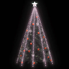 Net of 400 warm white LED lights designed for a 157.5-inch Christmas tree.
