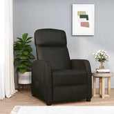 Recliner Black Faux leather, plywood, iron Standard