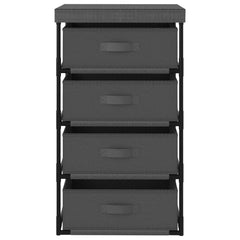 Storage Rack Steel Grey Steel, Fabric (100% Polyester) Medium