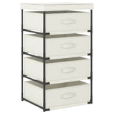 Storage Rack Cream Steel, Fabric (100% Polyester) Lightweight