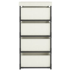 Storage Rack Cream Steel, Fabric (100% Polyester) Lightweight