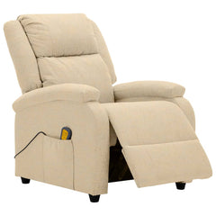 Massage Chair Cream Polyester fabric and metal Medium