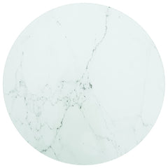 Table Top White Tempered glass Small Durable Table Top Round