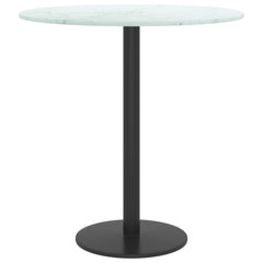 Table Top White Tempered glass Small Durable Table Top Round