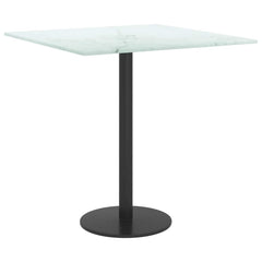 Table Top White Tempered Glass 15.7 x 15.7 in Heat-resistant
