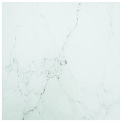 Table Top White Tempered Glass 27.6 x 27.6 in Pattern Table Top