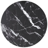 Table Top Black with marble design Tempered Glass Medium Durable