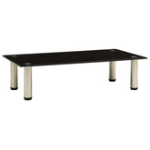 TV Stand Black 23.6x13.8x6.7 Tempered Glass