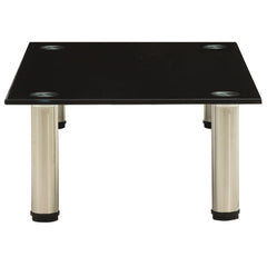 TV Stand Black 23.6x13.8x6.7 Tempered Glass