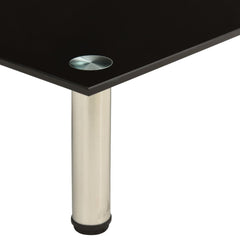 TV Stand Black 23.6x13.8x6.7 Tempered Glass