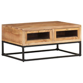 Coffee Table Natural wood Solid acacia wood, powder-coated steel