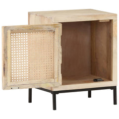 Bedside Cabinet Bleached Mango Wood Solid Mango Wood