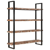 Bookcase Mixed color finish Solid Reclaimed Wood and Iron Large