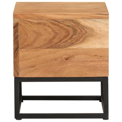 Side Table Acacia Solid Acacia wood, Powder-Coated Iron