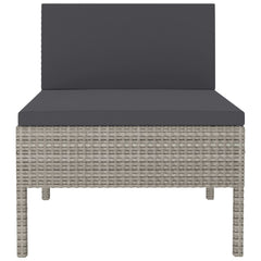 Garden Chair Set of 3 Grey