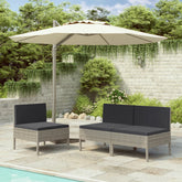 Garden Chair Set of 3 Grey