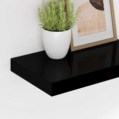 Wall Shelf High gloss black Honeycomb MDF, metal Medium