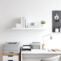 Wall Shelf White Honeycomb MDF 35.4 x 9.3 x 1.5 in Wall mounting