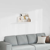 Wall Shelf White Honeycomb MDF 35.4 x 9.3 x 1.5 in Wall mounting