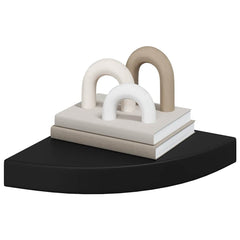Corner Shelf Black Honeycomb MDF, metal Small Wall mounting