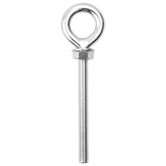 Silver stainless steel 9-piece sunshade sail accessory set with pad eyes, carabiners, turnbuckles, ring screws, and rope.