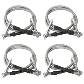 Rope With Carabiner Black and silver Rubber 27.6 in long