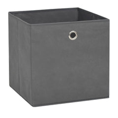 Storage Box Set of 10 Gray Non-woven Fabric Collapsible